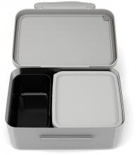 Edelstahl Brotzeitdose grau Ergobag Gewitter Blitze 