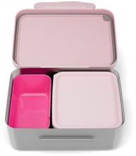 Ergobag Brotzeitbox rosa Glitzer Edelstahl 3teiliges Set