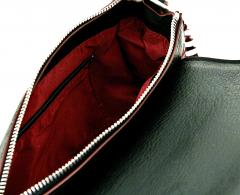 Desigual Überschlagtasche Manhattan Pespuntes schwarz Nähte bordeaux Zarauz