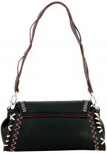 Desigual Überschlagtasche Manhattan Pespuntes schwarz Nähte bordeaux Zarauz