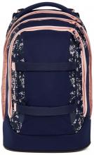 Schülerset Satch Pack Turnbeutel Schüttelpennal Schulrucksack Bloomy Breeze dunkelblau rosa Blumen