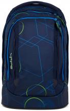 Satch Pack Blue Tech dreiteiliges Schultaschenset blau gemustert