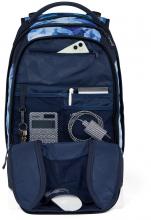 Satch Pack Blue Tech dreiteiliges Schultaschenset blau gemustert