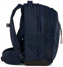 Schultasche Satch Match Nordic Blue dunkelblau Lederdetails