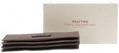 Maitre Lederbörse mit Überschlag Steinbach Immine Dark Brown