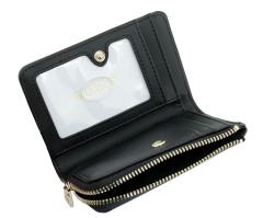 kleine Geldtasche schwarz Saffiano Guess Bolena SLG Black