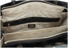 elegante Kurzgrifftasche Satchel Silia Aspresso Logo dunkelbraun