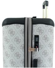 großer Reisekoffer Guess Berta Travel Wheeler L 77cm Dark Taupe Logo