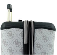 großer Reisekoffer Guess Berta Travel Wheeler L 77cm Dark Taupe Logo