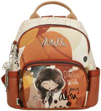 Anekke Alma Alltagsrucksack rot beige Spanien bestickt