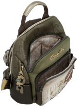 Anekke Cityrucksack Muse Olivgrün mit Print