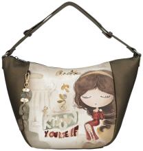 Schultertasche Anekke Muse Griechenland beige braun