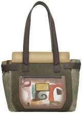 Anekke MUSE Henkeltasche mit Print Olivgrün Bunt