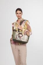 Anekke MUSE Henkeltasche mit Print Olivgrün Bunt