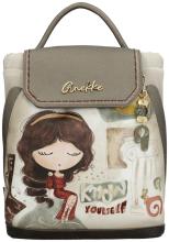 Anekke Muse Damenrucksack Drawstring Überschlag Taupe