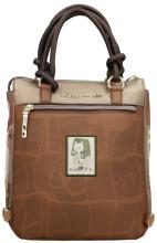 Taschenrucksack beige braun Prägung Anekke Muse Amphora
