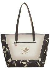 Shoppertasche dunkelbraun beige Anekke Muse Akzente Bloom geprägt