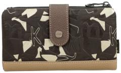 flexible Geldtasche Prägung beige braun Anekke Muse Bloom