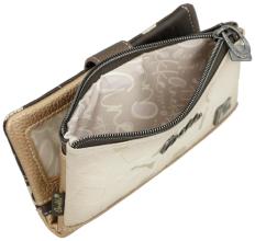 flexible Geldtasche Prägung beige braun Anekke Muse Bloom