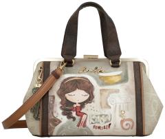 Kurzgrifftasche Anekke Muse Arzttasche beige taupe bestickt Griechenland