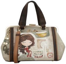 Kurzgrifftasche Anekke Muse Arzttasche beige taupe bestickt Griechenland