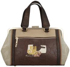 Kurzgrifftasche Anekke Muse Arzttasche beige taupe bestickt Griechenland