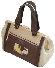 Kurzgrifftasche Anekke Muse Arzttasche beige taupe bestickt Griechenland
