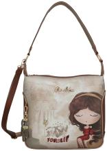 Anekke Umhängetasche MUSE Beige mit Print
