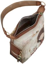 Anekke Umhängetasche MUSE Beige mit Print