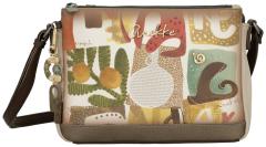 Schultertasche Anekke Muse Amphora bestickt farbenfroh dreigeteilt