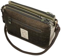 Schultertasche Anekke Muse Amphora bestickt farbenfroh dreigeteilt