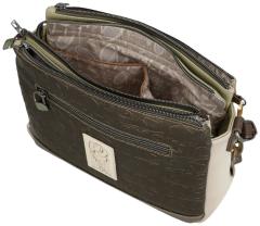 Schultertasche Anekke Muse Amphora bestickt farbenfroh dreigeteilt