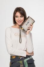 Anekke Etuibörse Muse beige Amphora dunkelbunt Handschlaufe Bronze