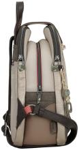 Anekke femininer Damenrucksack beige Glanzgarn Muse dunkelbraun Griechenland