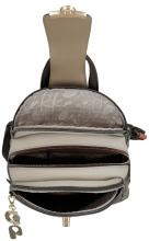 Anekke femininer Damenrucksack beige Glanzgarn Muse dunkelbraun Griechenland