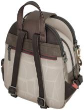 Anekke femininer Damenrucksack beige Glanzgarn Muse dunkelbraun Griechenland