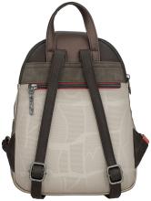 Anekke femininer Damenrucksack beige Glanzgarn Muse dunkelbraun Griechenland