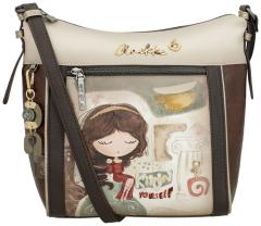 Anekke Umhängetasche Comicprint Griechenland Muse Ziernieten