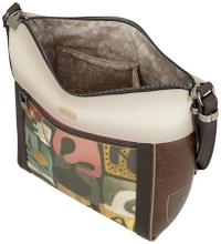 Anekke Umhängetasche Comicprint Griechenland Muse Ziernieten