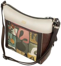 Anekke Umhängetasche Comicprint Griechenland Muse Ziernieten