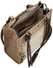 Henkeltasche Anekke Muse Amphora Griechenland beige braun Logostickerei