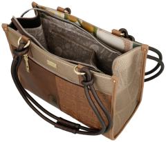 Henkeltasche Anekke Muse Amphora Griechenland beige braun Logostickerei