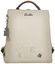 außergewöhnlicher Citybackpack Anekke Muse Bloom beige braun
