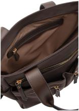 L.Credi kompakte Nylontasche Odeta Chocolate vegan dunkelbraun