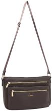 Umhängetasche L.Credi Nylon dunkelbraun Odeta klein