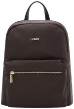 Rucksack L.Credi dunkelbraun Alena strukturiert Nylon vegan