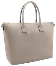 beige L.Credi Henkeltasche Nylon Pura Saffiano