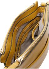 L.Credi Ella schmale Umhängetasche goldgelb vegan Amber 