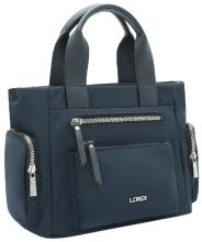 dunkelblaue L.Credi Nylontasche Materialmix Odeta Marine
