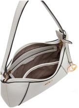 Abendtasche vegan L.Credi Michaela elegant Kontrast weiß